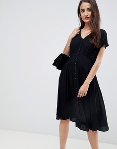 Повседневное чайное платье миди ASOS-Черный