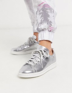 Серебристые кроссовки adidas Originals Stan Smith-Серебряный