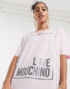 Футболка с логотипом Love Moschino-Розовый