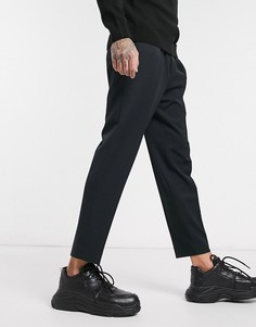 Черные суженные книзу брюки ASOS DESIGN-Черный