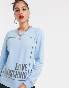 Свитшот с логотипом Love Moschino-Синий