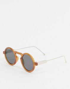 Коричневые круглые солнцезащитные очки Spitfire-Коричневый