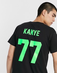 Черная футболка Les (Art)ists Kanye 77-Черный