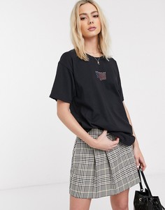 Футболка oversized с винтажным принтом \"Los Angeles\" Daisy Street-Черный