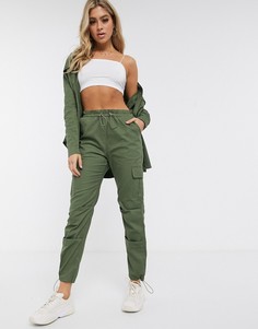 Брюки карго цвета хаки от комплекта Missguided-Зеленый