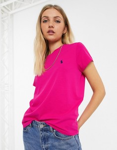 Розовая классическая футболка Polo Ralph Lauren-Розовый