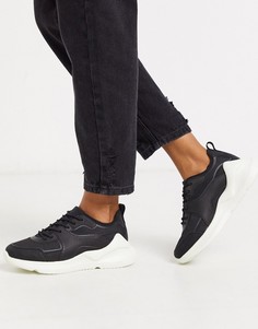 Черные кроссовки с трикотажным верхом ASOS DESIGN-Черный