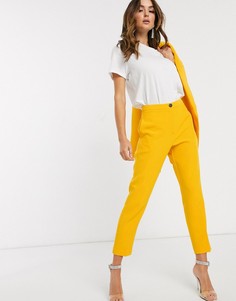 Желтые узкие брюки ASOS DESIGN-Желтый