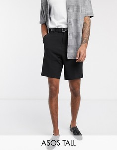Черные широкие брюки ASOS DESIGN Tall-Черный