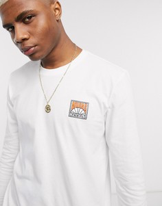 Белый лонгслив с вышивкой adidas Originals bodega