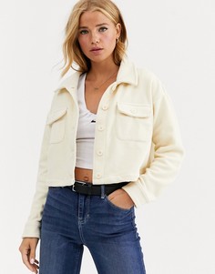 Короткая рубашка в стиле милитари Cotton:On Polly-Белый
