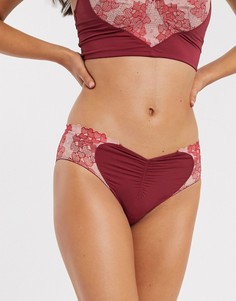 Трусы с кружевными вставками Free People-Красный