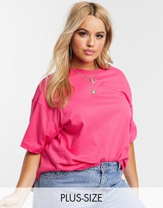 Розовая oversize-футболка с логотипом Nike Plus-Розовый