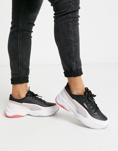 Черные кроссовки на массивной подошве Puma Cillia-Черный