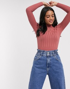 Розовый джемпер в рубчик Brave Soul