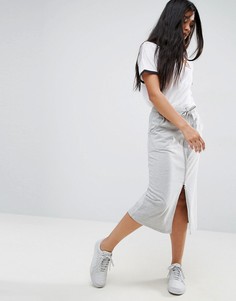 Юбка миди с молнией и карманами ASOS-Зеленый