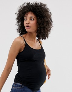 Черный топ на бретелях для кормящих мам ASOS DESIGN Maternity