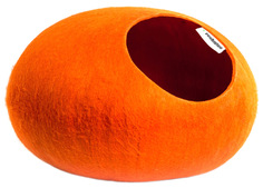 Домик для кошек WoolPetHouse Zoobaloo оранжевый, L 40 х 40 х 20 см