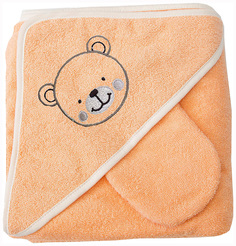 Уголок для купания махровый Baby Nice, персиковый