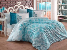 Постельное белье HOBBY HOME COLLECTION Kimmy Цвет: Бирюзовый (семейное)