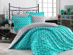Постельное белье HOBBY HOME COLLECTION Kieron Цвет: Бирюзовый (семейное)