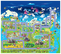 Развивающий коврик Mambobaby Дорога России, односторонний, р-р 200х180х0,5см