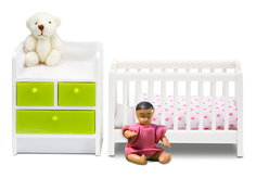 Кукольная мебель Кровать с пеленальным комодом Lundby LB_60209900