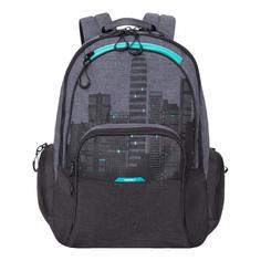 Рюкзак мужской Grizzly RU-030-4 черный - бирюзовый
