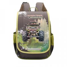 Школьный Рюкзак для мальчика Grizzly Ra-976-1 Хаки - Бежевый
