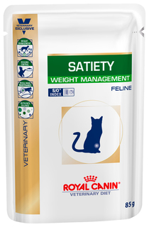 Влажный корм для кошек ROYAL CANIN Vet Diet Satiety Weight Management, мясо, 12шт по 85г
