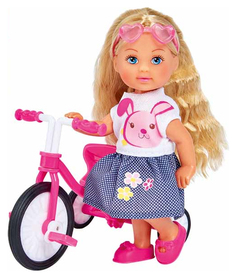 Кукла Simba Еви на трехколесном велосипеде