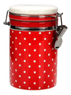 Банка для хранения LORAINE Красный узор LR (х36)