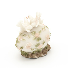 Шкатулка для хранения укашений "Голуби" 7,5х5,5х9 см, полистоун (искусственный камень) Elff Decor