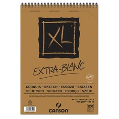 Альбом на спирали, бумага для пастели и угля экстра-белая Canson XL, 21х29,7см, 120 лист.