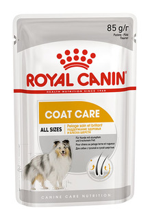 Влажный корм для собак ROYAL CANIN Coat Care, мясо, 12шт по 85г