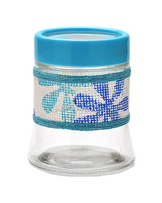 Банка для хранения Loraine 21617 Голубой, прозрачный