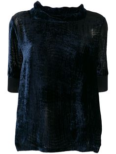 Fabiana Filippi бархатная блузка с высоким воротником