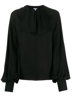 Loewe блузка Lavaliere с воротником в рубчик