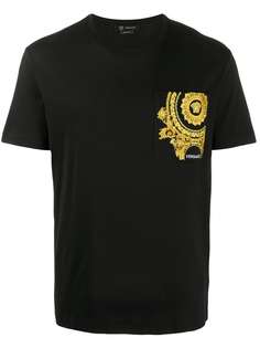 Versace футболка с вышивкой Medusa