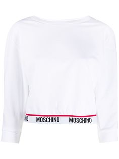 Moschino толстовка с логотипом и полосками