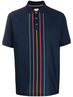 Paul Smith рубашка-поло с контрастными полосками