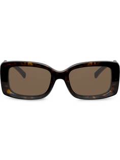 Versace Eyewear солнцезащитные очки в прямоугольной оправе черепаховой расцветки