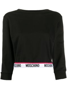 Moschino укороченная толстовка с логотипом