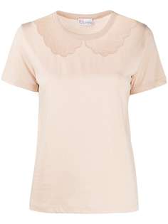 Red Valentino футболка со вставкой из тюля