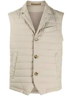 Eleventy стеганый жилет на пуговицах