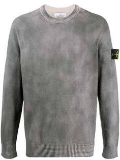 Stone Island джемпер в рубчик с круглым вырезом