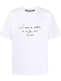 Jacquemus футболка Le coup de Soleil с вышивкой
