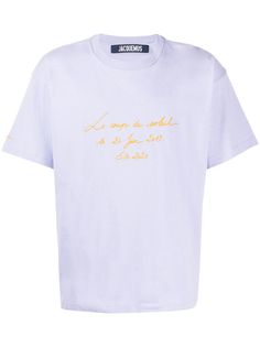 Jacquemus футболка с вышитой надписью
