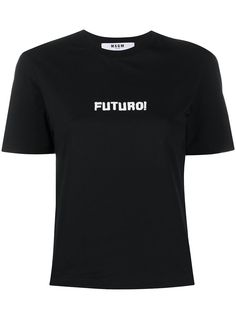 MSGM футболка с принтом