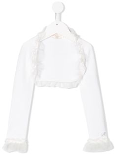 Monnalisa кардиган с оборками из тюля